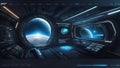 stellar immersion: futuristic sci-fi web design allure. generative ai