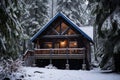 Snowy Serenity: Cozy Cabin in Enchanting Winter Wonderland