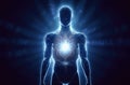 Spiritual Resonance in Glowing Body (AI Generated)