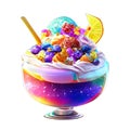 Tropical Bliss - Halo-Halo Dessert Illustration