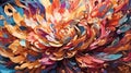 Abstract Background Art with Flowers. Floral Abstraction for Background. Artistic Flower Infusion in Abstract Backdrop.