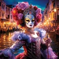 Vibrant Carnival Scene in Venice