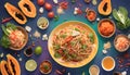 Papaya Salad Fiesta: Zesty Thai Delight Royalty Free Stock Photo