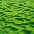Enchanted St Patricks Day 3D Illusion A Breathtaking Landscape of Emerald Green Grass Featuring Intricate Details and a Royalty Free Stock Photo