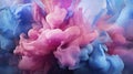 Powder Burst Symphony: Exploring the Dynamic Explosion of Pink and Blue Hues. Generative AI