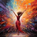 Dancing with Paint Royalty Free Stock Photo