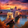 Surreal Fusion of Historic Grandeur and Modern Vibrancy in Budapest