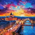 Surreal Fusion of Historic Grandeur and Modern Vibrancy in Budapest