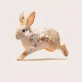 a rabbit with colorful pattern on its face Rolling Rabbit Vibrant One-Color Flat Design Masterpiece