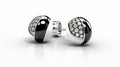 Girls\' Fancy Studs in a Captivating Black and White Composition