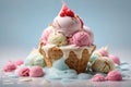 Sumptuous Scoops Indulge in the Delight of Whole Ice Cream on a Pure Isolated Background
