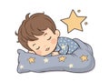 Illustration of Pure Innocence - Adorable Baby Sleeping