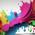 Colorful Fusion: A Dynamic Abstract 3D Illustration Royalty Free Stock Photo