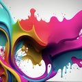 Colorful Fusion: A Dynamic Abstract 3D Illustration Royalty Free Stock Photo