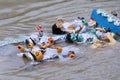 Immersion of Goddess Durga in water