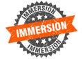 Immersion stamp. immersion grunge round sign.