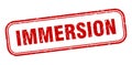 immersion stamp. immersion square grunge sign