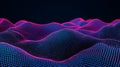 Vibrant Neon Digital Waveform Background Data Visualization Abstract Design Royalty Free Stock Photo