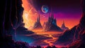Otherworldly Odyssey: Immersive Alien Landscape