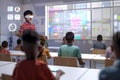 Immersive Classroom, Student Presents Interactive Virtual Reality Project to Classmates Using Futuristic Technology