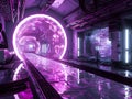 Immersive Cybernetic Nexus Featuring Luminescent Data Conduits and Pulsing Bond Matrices in Synthwave Expressionist Aesthetic