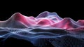 Abstract Digital Terrain Visualization Glowing Pink and Blue Dots Data Grid Technology Background Royalty Free Stock Photo