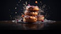 Immersive Doughnuts: A Fusion Of Olivier Ledroit, Miki Asai, And Herve Guibert Royalty Free Stock Photo