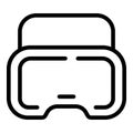 Immersive goggles icon outline vector. Videogaming glasses
