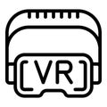 Immersive headset icon outline vector. Virtual reality goggles