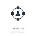 Immersive icon vector. Trendy flat immersive icon from artificial intellegence and future technology collection isolated on white Royalty Free Stock Photo