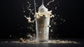 Immersive Milkshake Art In The Style Of Olivier Ledroit And Miki Asai Royalty Free Stock Photo