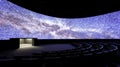 Immersive Planetarium Experience with a Panoramic View of the Cosmos Royalty Free Stock Photo