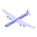 Immigrants airplane icon, isometric style Royalty Free Stock Photo