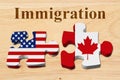 Immigrating from the USA to Canada Royalty Free Stock Photo