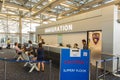 Immigration Customs check counter at airport