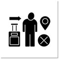 Immigration glyph icon