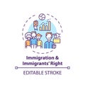 Immigration and immigrants right concept icon Royalty Free Stock Photo