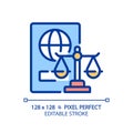 Immigration law pixel perfect RGB color icon