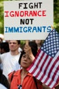 Immigration Protest at White House Royalty Free Stock Photo