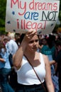 Immigration Protest at White House Royalty Free Stock Photo