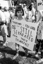 Child Holds Sign Protesting Family Separation