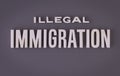 Immigration sign lettering