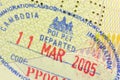 Immigration stamp Royalty Free Stock Photo