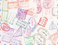 Immigration stamp. Passport Stamps