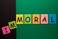 Immoral to Moral Concept Royalty Free Stock Photo