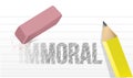 Immoral to moral illustration design Royalty Free Stock Photo