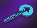 immorality word on purple Royalty Free Stock Photo