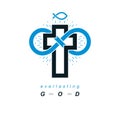 Immortal God conceptual logo design combined with infinity loop