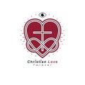 Immortal Love of God conceptual symbol combined with infinity lo Royalty Free Stock Photo