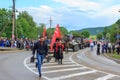 Immortal regiment, Parade on victory day with the participation of schoolchildren, Cossacks and military equipment